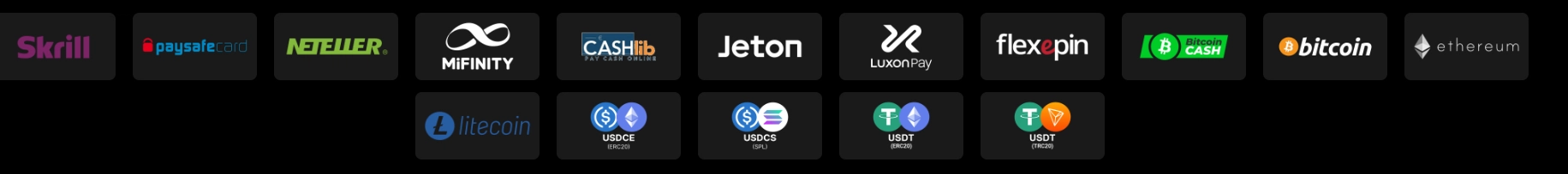 FrostyBetin maksutavat, kuten Skrill, Neteller, Jeton, Bitcoin, Ethereum ja muut maksupalvelut